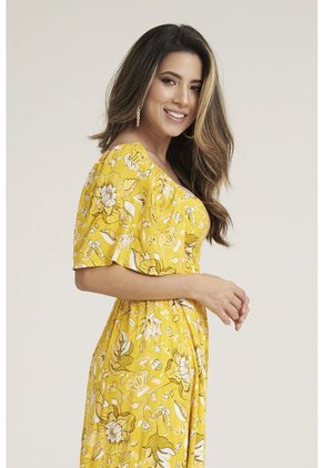 Vestido Macarena Amarillo Ragged Pf31511207