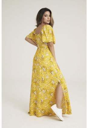 Vestido Macarena Amarillo Ragged Pf31511207