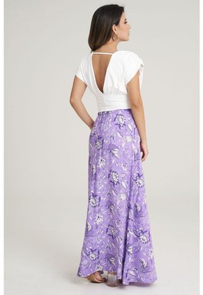 Falda Larga Kenya Violeta Ragged Pf31320325