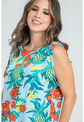 Blusa Christy Azul Ragged Pf31113184