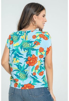 Blusa Christy Azul Ragged Pf31113184