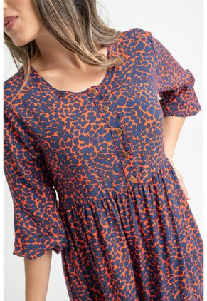 Vestido Corto Lotus Naranja Ragged Pf32510458