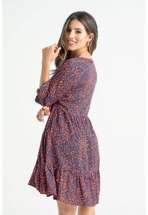 Vestido Corto Lotus Naranja Ragged Pf32510458