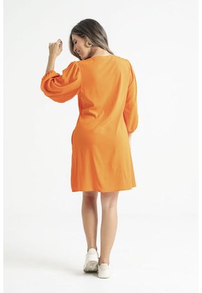 Vestido Simone Corto Naranja Ragged Pf31511317