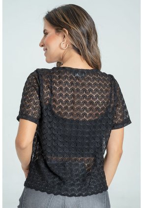 Blusa Maia Negro Ragged Pf32111309