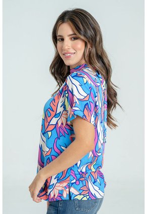 Blusa Karaj Azul Ragged Pf32111302