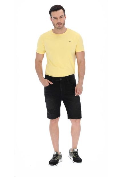 Bermuda Hombre Jean Negro Rappaz