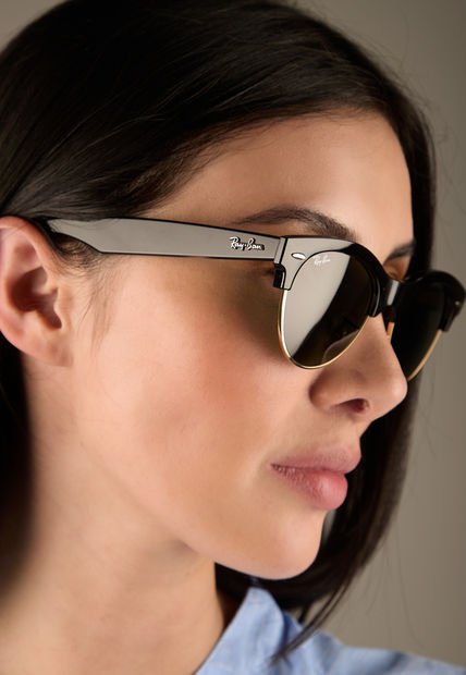 Gafas de Sol Negro-Dorado-Verde Ray-Ban Clubmaster Way