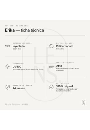 Gafas De Sol Ray-Ban Erika RB4171 Rosa Mujer