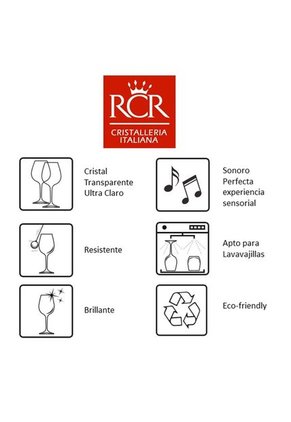 Copa Cristal RCR Invino 660 Ml Set X 6