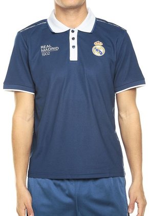 Camiseta Polo Azul Navy-Blanco REAL MADRID