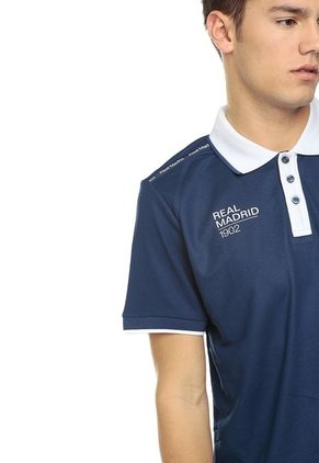 Camiseta Polo Azul Navy-Blanco REAL MADRID
