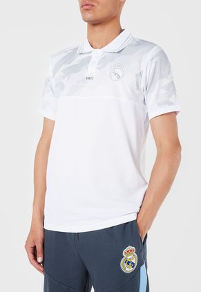 Camiseta Polo Blanco-Gris Real Madrid
