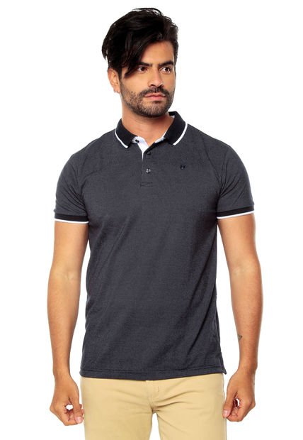 Polo Azul Navy Red Sand