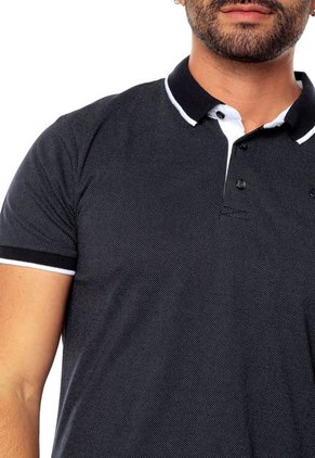 Polo Azul Navy Red Sand