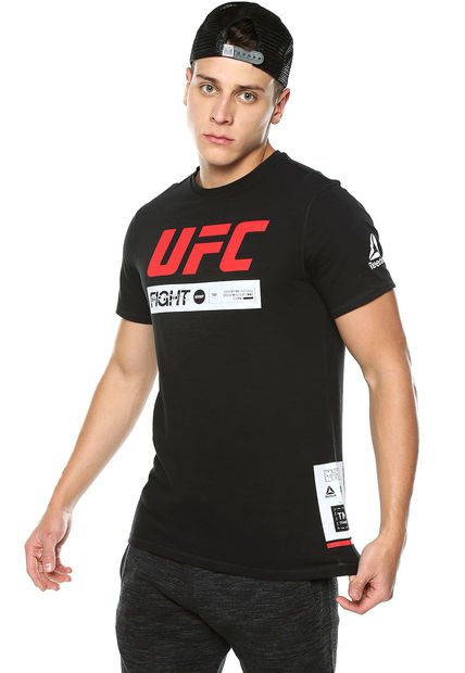 Camiseta Negro-Blanco-Rojo Reebok UFC FIGHT WEEK T - Ahora | Colombia