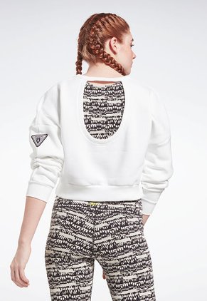 Buzo Blanco-Negro Reebok Redondo MYT