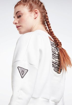 Buzo Blanco-Negro Reebok Redondo MYT