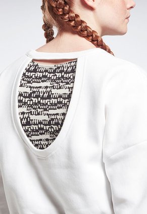 Buzo Blanco-Negro Reebok Redondo MYT