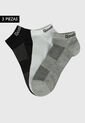 Medias X3 Blanco-Gris-Negro Reebok Foundation de Reebok