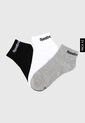 Medias X3 Blanco-Negro-Gris Reebok de Reebok