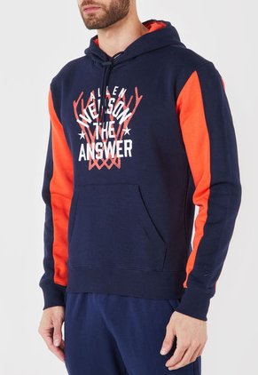 Hoodie Azul Navy- Rojo-Blanco Reebok BB Iverson Fleece