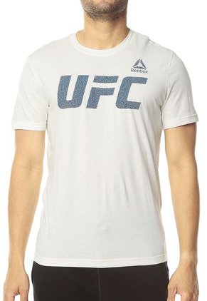 Camiseta Blanco Hueso Reebok Ufc Fg Logo Tee