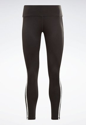 Leggings Negro-Blanco Reebok Piping