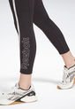 Leggings Negro-Blanco Reebok Piping de Reebok