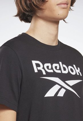 Camiseta Negro-Blanco Reebok Ri Big Logo