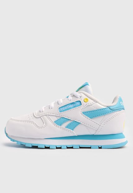 Tenis Lifestyle Blanco-Celeste Reebok Classic Leather
