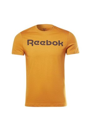 Camiseta Training Reebok Linear Logo - Naranja-Negro
