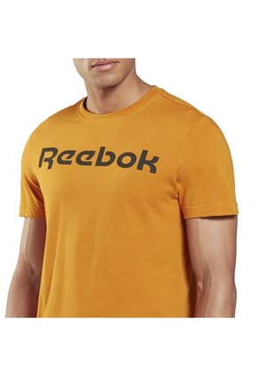 Camiseta Training Reebok Linear Logo - Naranja-Negro