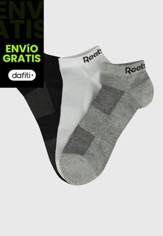 Medias X3 Blanco-Gris-Negro Reebok Foundation Reebok