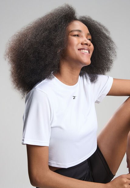 Camiseta Crop Reebok Michaela Core Ss Blanco