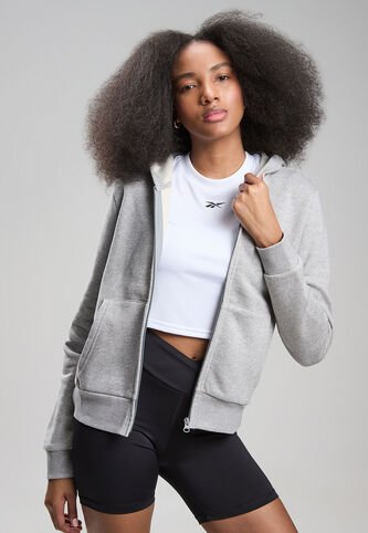 Hoodie Reebok Identity Sl Fleece Fz Gris Reebok