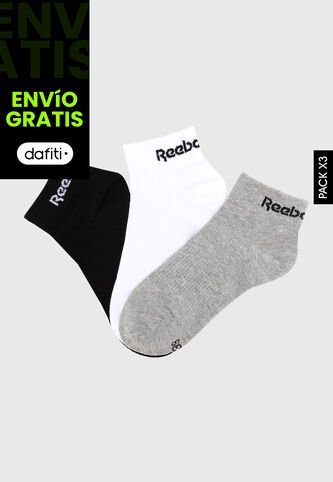 Medias X3 Blanco-Negro-Gris Reebok Reebok
