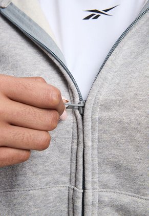 Hoodie Reebok Identity Sl Fleece Fz Gris