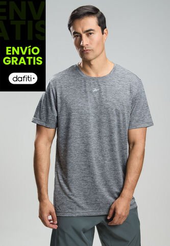 Camisa Reebok Id Train Melange Gris Reebok