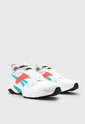 Tenis Running Blanco-Turquesa-Coral Neón Reebok Turbo Restyle