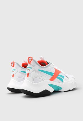 Tenis Running Blanco-Turquesa-Coral Neón Reebok Turbo Restyle