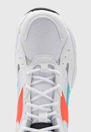 Tenis Running Blanco-Turquesa-Coral Neón Reebok Turbo Restyle