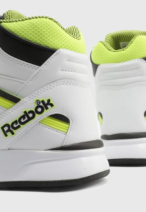 Tenis Lifestyle Blanco-Negro-Amarillo Neón Reebok Pump Twilight Zone