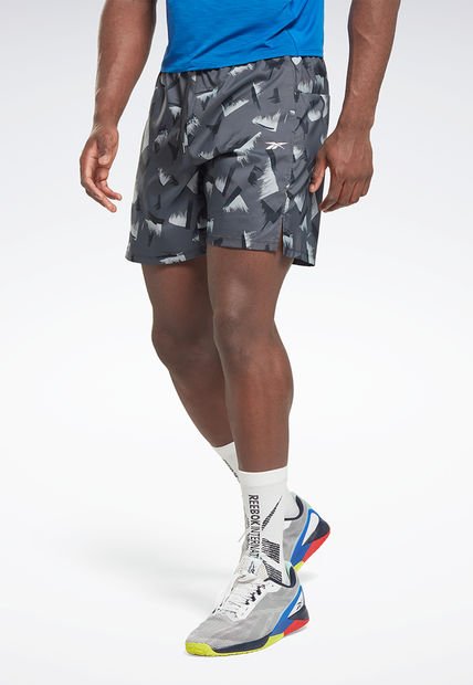 Pantaloneta Gris-Negro Reebok Graphic Speed 2.0