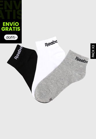 Medias X3 Blanco-Negro-Gris Reebok Reebok