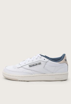 Tenis Lifestyle Blanco-Azul-Beige Reebok Classics Club C 85