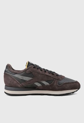 Tenis Lifestyle Negro-Marrón-Gris Reebok Classic Leather