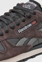 Tenis Lifestyle Negro-Marrón-Gris Reebok Classic Leather de Reebok