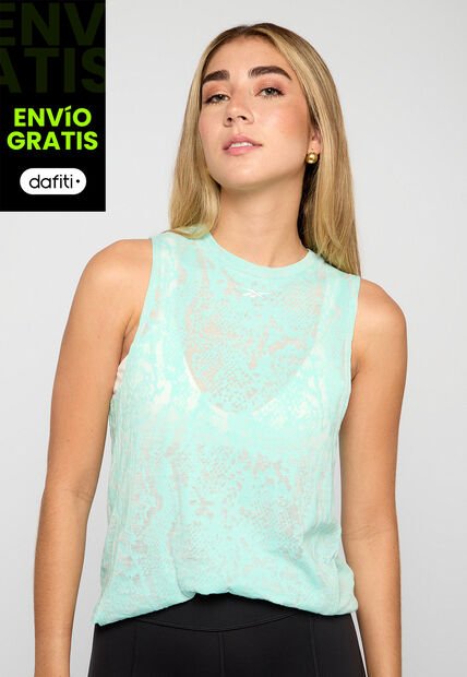Camiseta Reebok Burnout Muscle Tank Menta