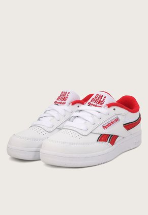 Tenis Lifestyle Blanco-Rojo-Negro Reebok Classics Club C Revenge